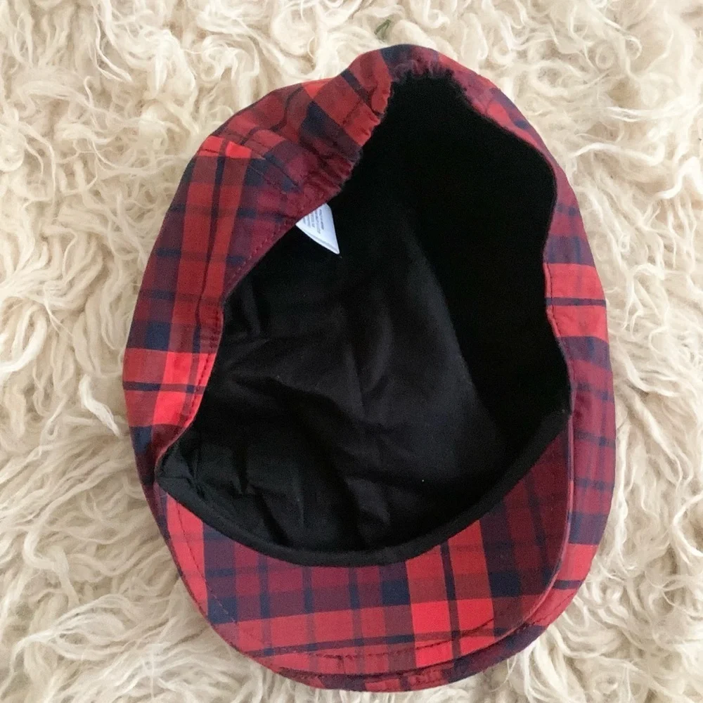 Gymboree | Plaid Red Black Cabby Hat Holiday